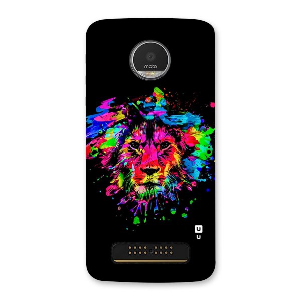 Artistic Lion Art Splash Back Case for Moto Z Play