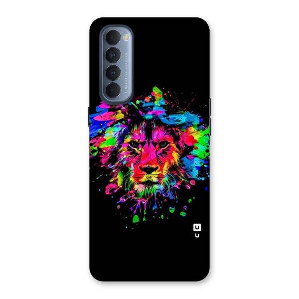 Artistic Lion Art Splash Back Case for Reno4 Pro