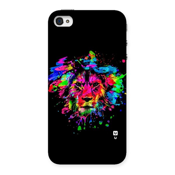 Artistic Lion Art Splash Back Case for iPhone 4 4s