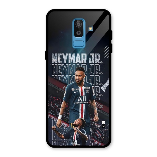 Artistic Striker Glass Back Case for Galaxy J8