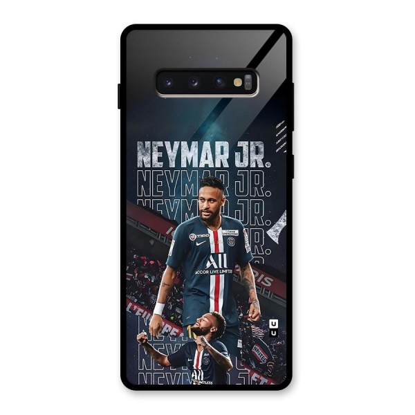 Artistic Striker Glass Back Case for Galaxy S10 Plus