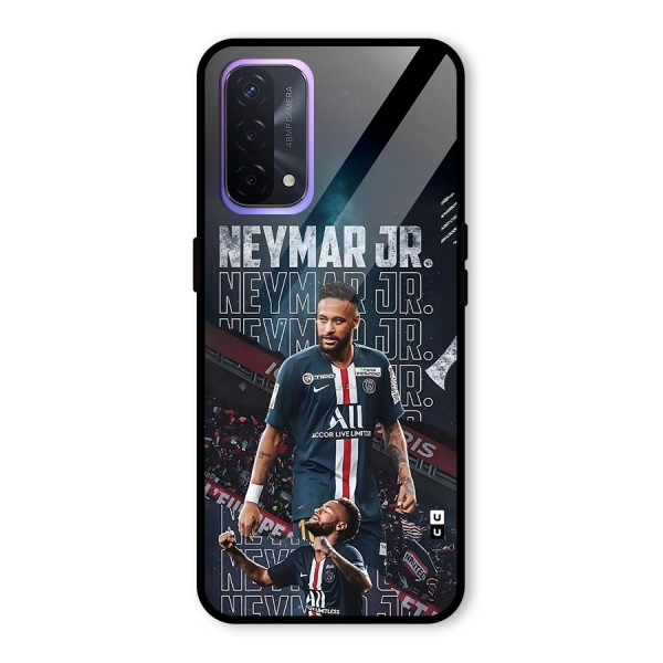 Artistic Striker Glass Back Case for Oppo A74 5G