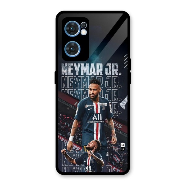 Artistic Striker Glass Back Case for Oppo Reno7 5G