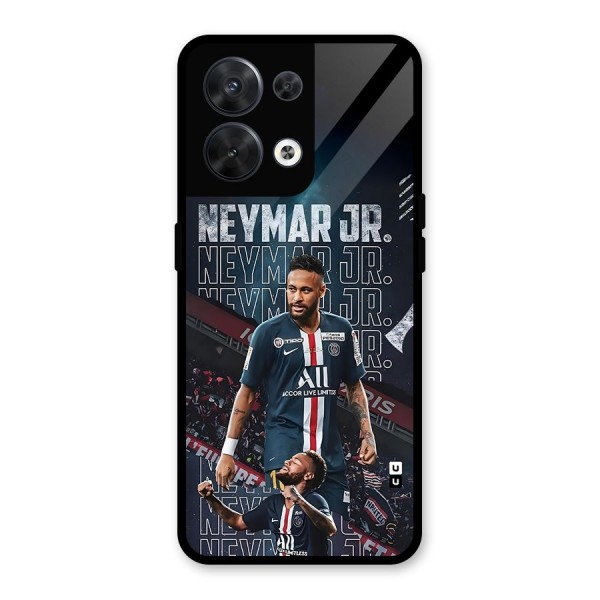 Artistic Striker Glass Back Case for Oppo Reno8 5G