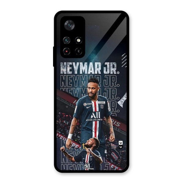 Artistic Striker Glass Back Case for Poco M4 Pro 5G