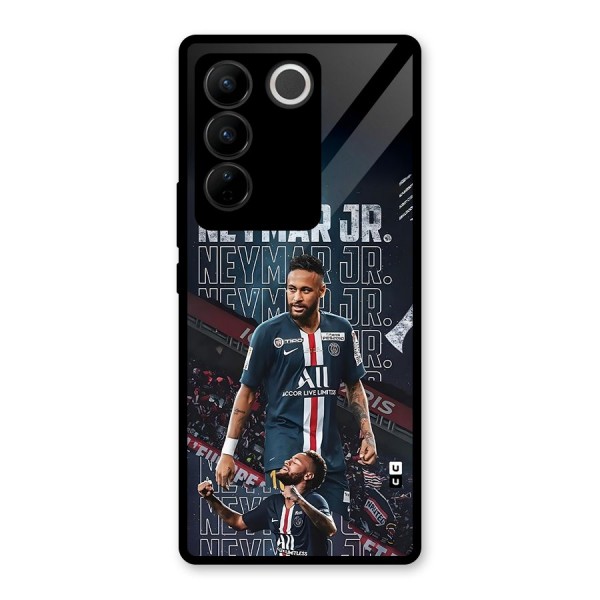 Artistic Striker Glass Back Case for Vivo V27 Pro