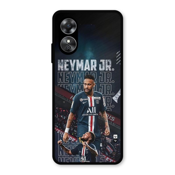 Artistic Striker Metal Back Case for Oppo A17