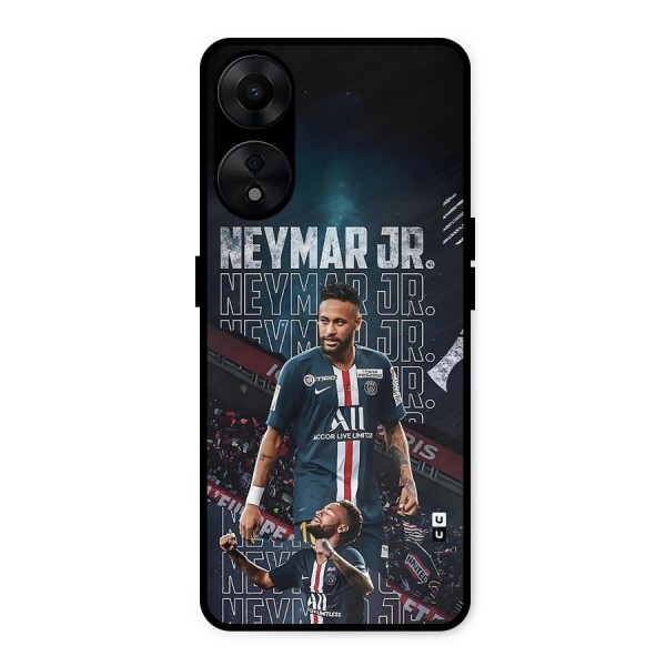 Artistic Striker Metal Back Case for Oppo A78 5G