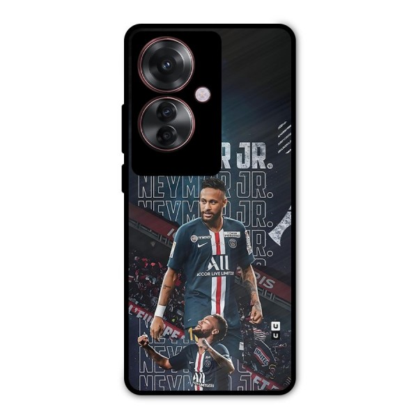 Artistic Striker Metal Back Case for Oppo F25 Pro