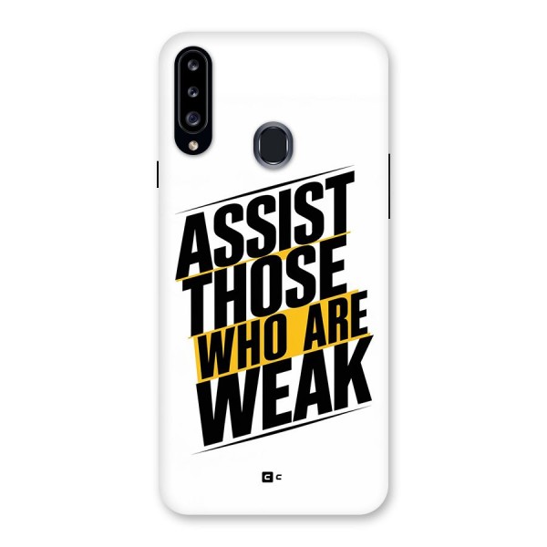 Assist Weak Back Case for Galaxy A20s