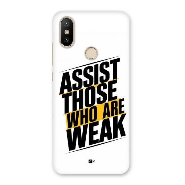 Assist Weak Back Case for Mi A2