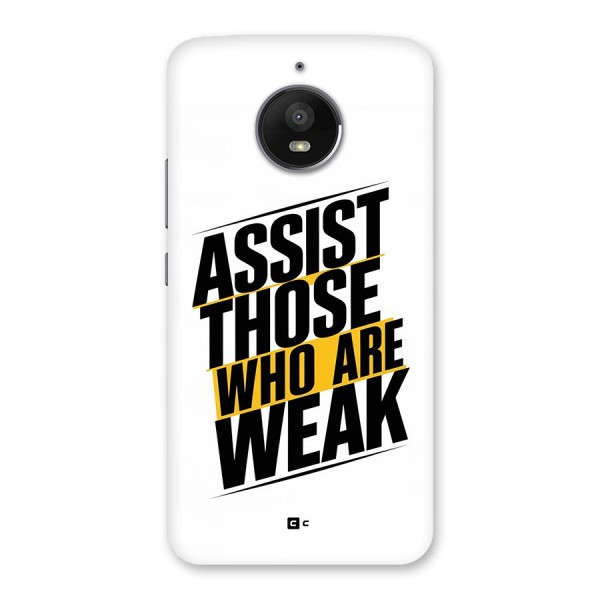 Assist Weak Back Case for Moto E4 Plus