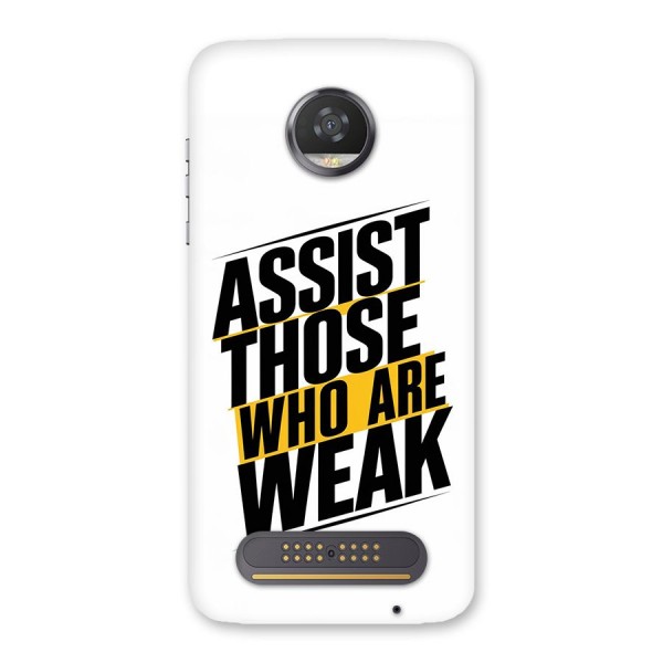 Assist Weak Back Case for Moto Z2 Play