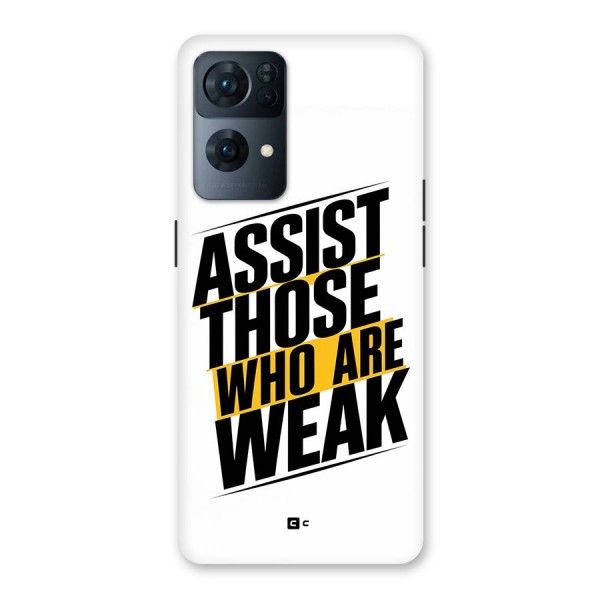 Assist Weak Back Case for Oppo Reno7 Pro 5G