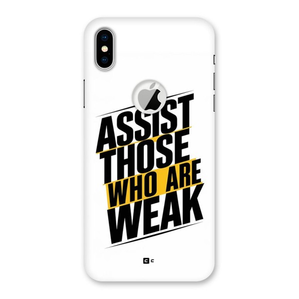 Assist Weak Back Case for iPhone XS Logo Cut