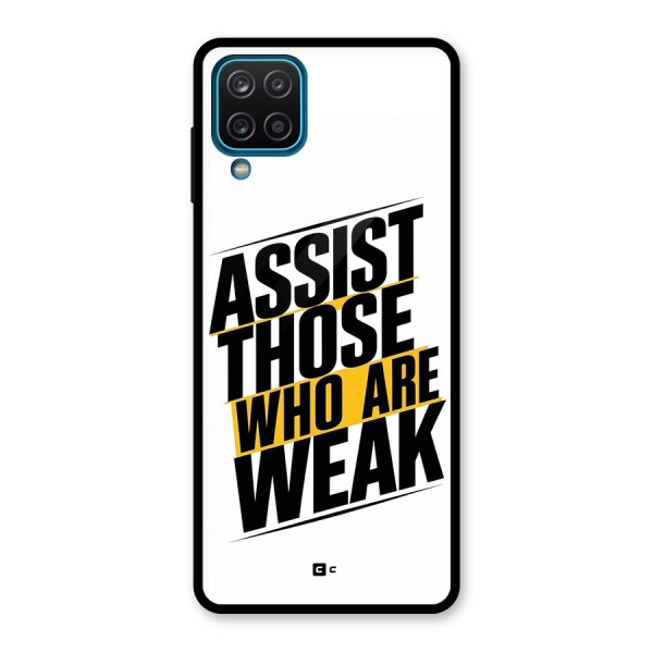 Assist Weak Glass Back Case for Galaxy A12