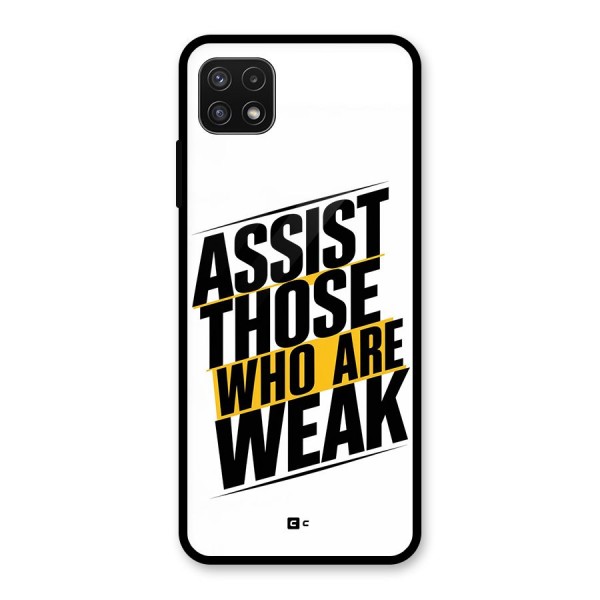 Assist Weak Glass Back Case for Galaxy A22 5G