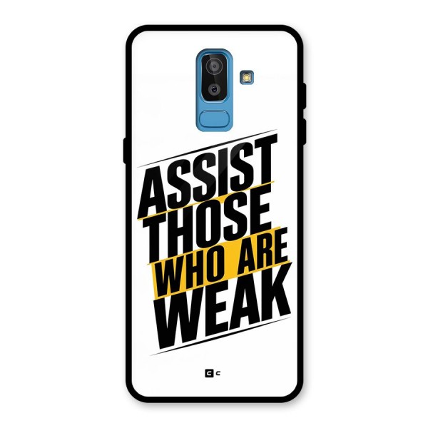 Assist Weak Glass Back Case for Galaxy J8