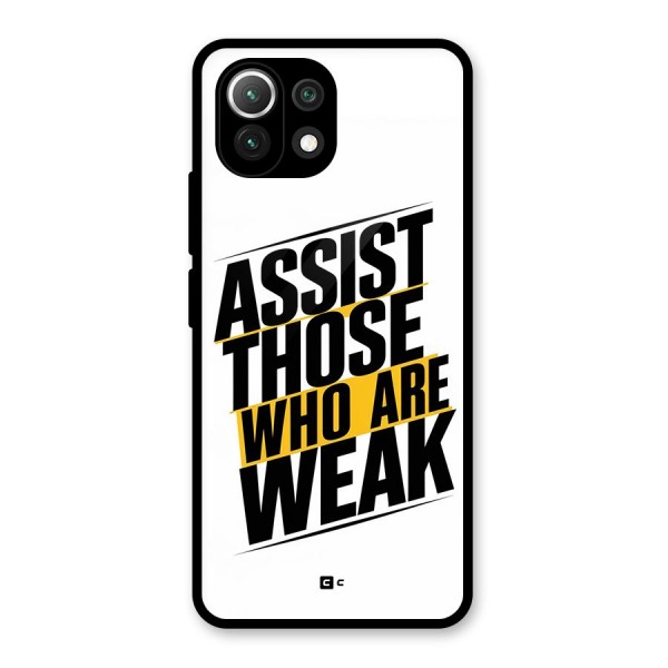 Assist Weak Glass Back Case for Mi 11 Lite