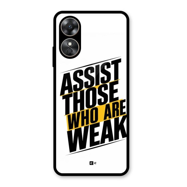 Assist Weak Glass Back Case for Oppo A17