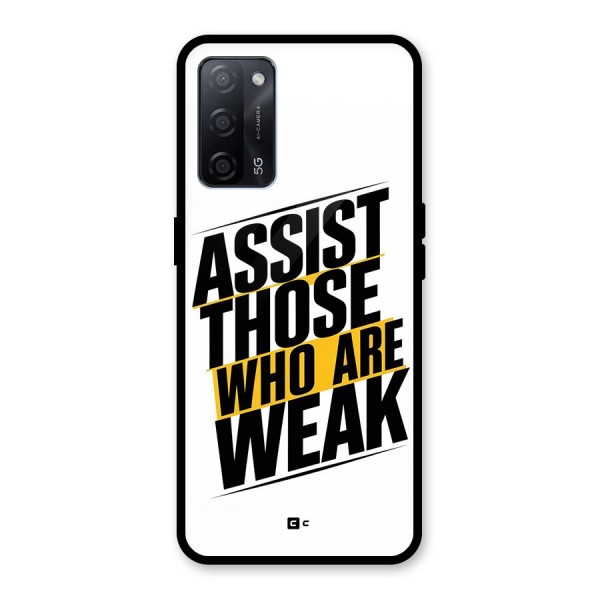 Assist Weak Glass Back Case for Oppo A53s 5G