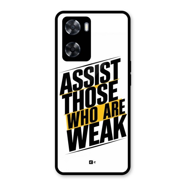 Assist Weak Glass Back Case for Oppo A57 2022