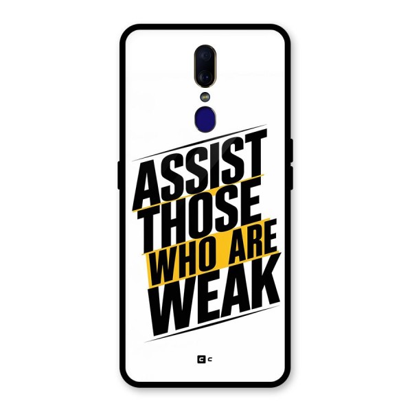 Assist Weak Glass Back Case for Oppo F11