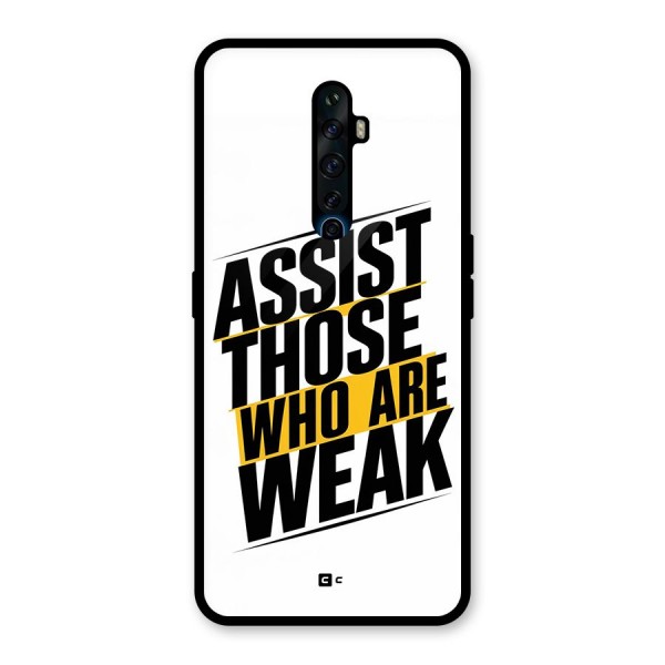 Assist Weak Glass Back Case for Oppo Reno2 F