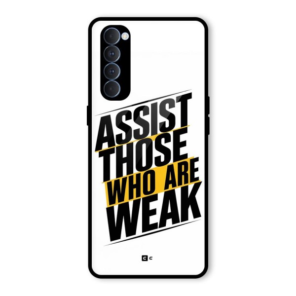 Assist Weak Glass Back Case for Oppo Reno4 Pro