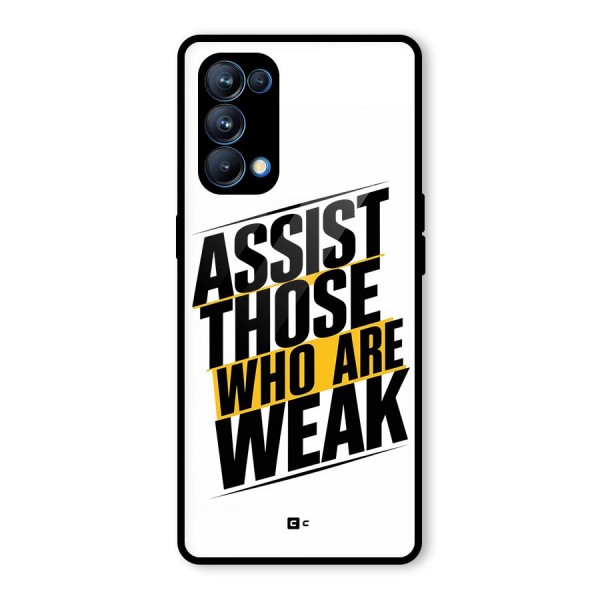 Assist Weak Glass Back Case for Oppo Reno5 Pro 5G