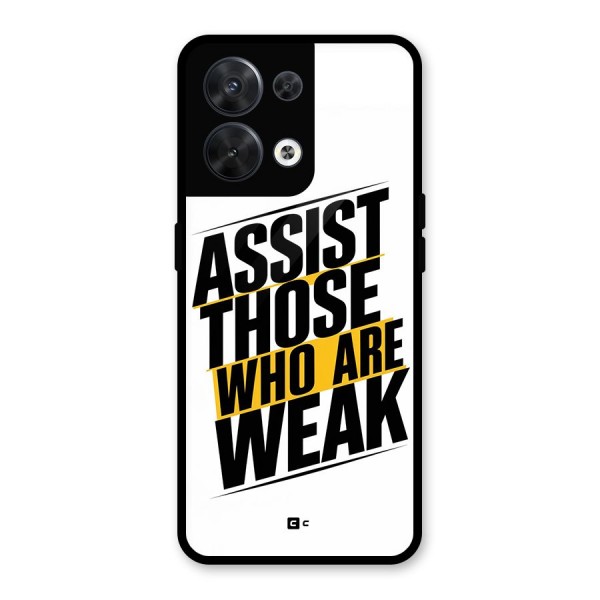 Assist Weak Glass Back Case for Oppo Reno8 5G