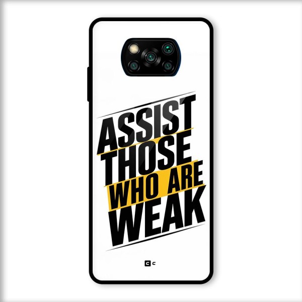 Assist Weak Glass Back Case for Poco X3