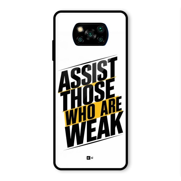 Assist Weak Glass Back Case for Poco X3 Pro