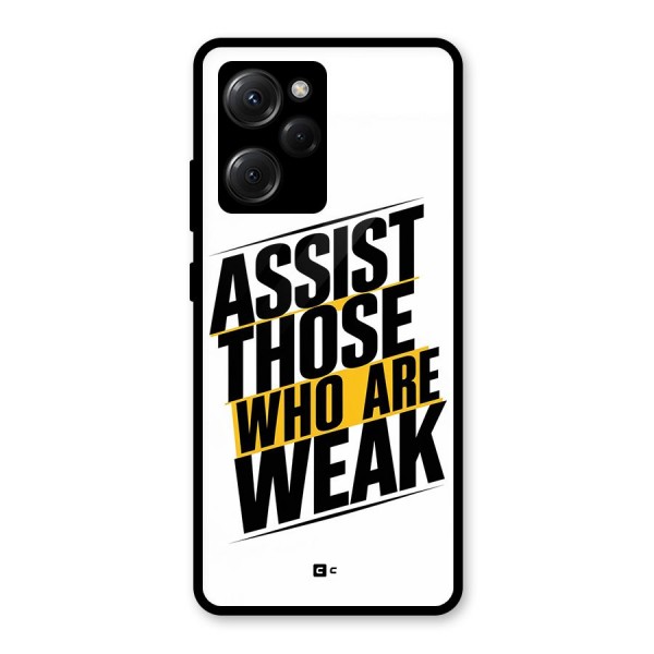 Assist Weak Glass Back Case for Poco X5 Pro