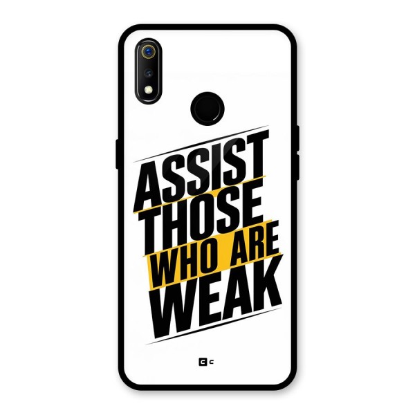 Assist Weak Glass Back Case for Realme 3i