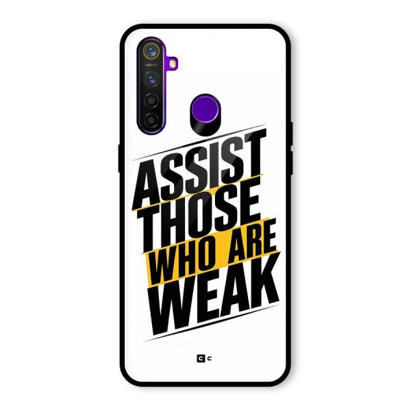 Assist Weak Glass Back Case for Realme 5 Pro