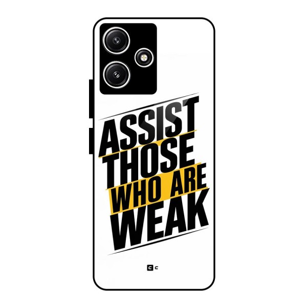 Assist Weak Glass Back Case for Redmi 12 5G