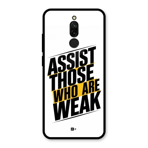 Assist Weak Glass Back Case for Redmi 8