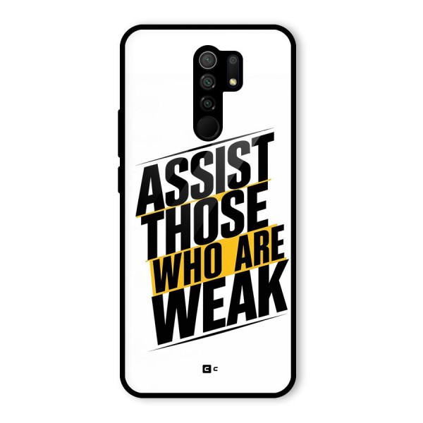 Assist Weak Glass Back Case for Redmi 9 Prime