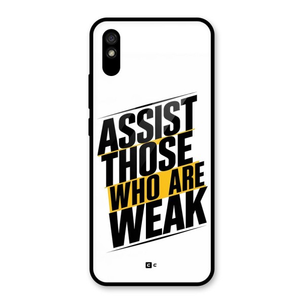 Assist Weak Glass Back Case for Redmi 9i