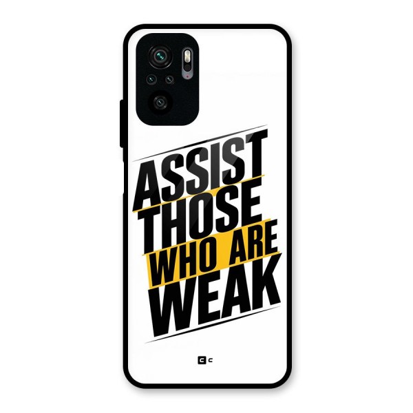 Assist Weak Glass Back Case for Redmi Note 10