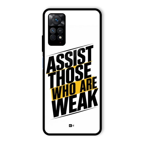 Assist Weak Glass Back Case for Redmi Note 11 Pro