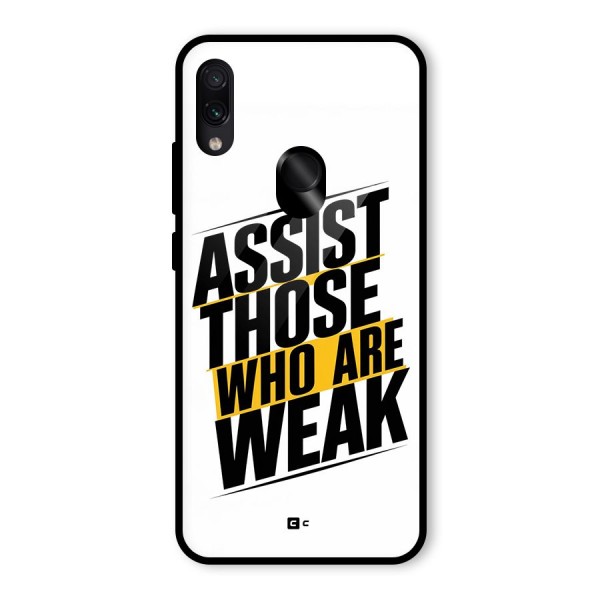 Assist Weak Glass Back Case for Redmi Note 7