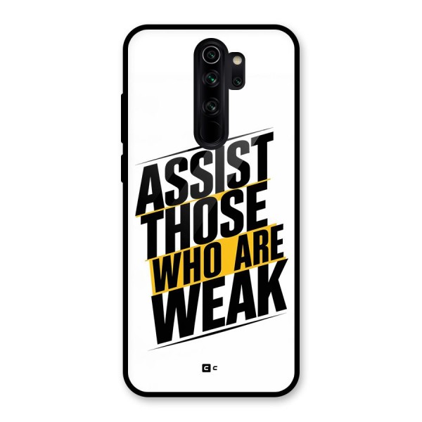 Assist Weak Glass Back Case for Redmi Note 8 Pro