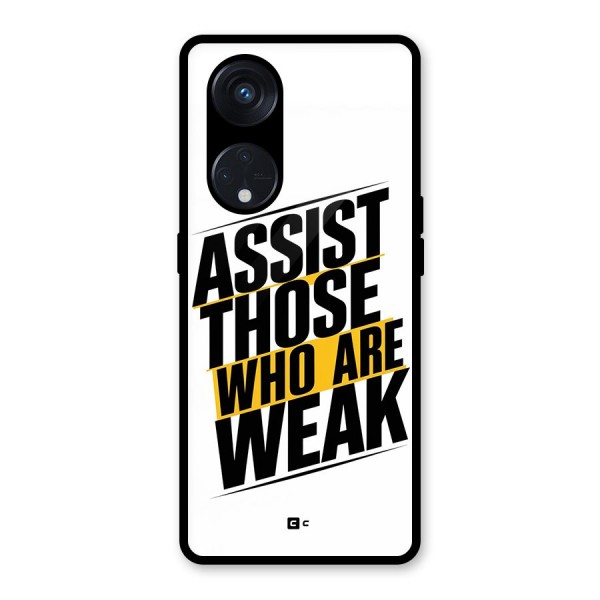 Assist Weak Glass Back Case for Reno8 T 5G