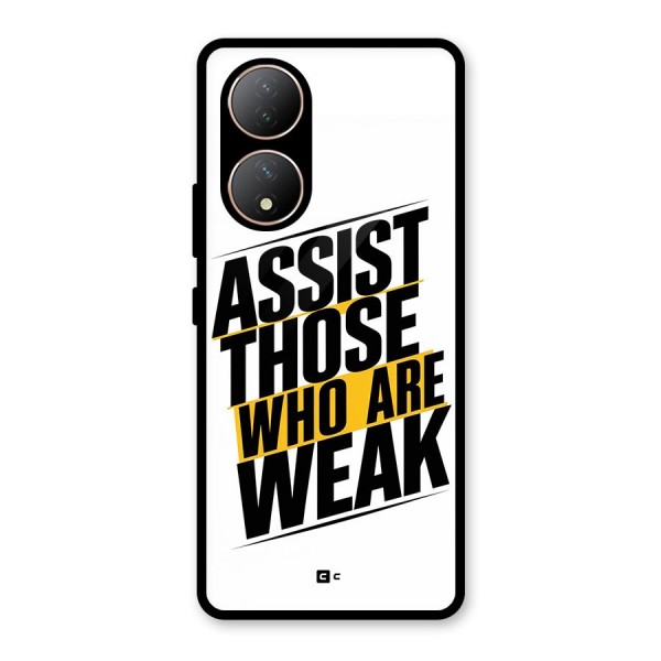 Assist Weak Glass Back Case for Vivo T2