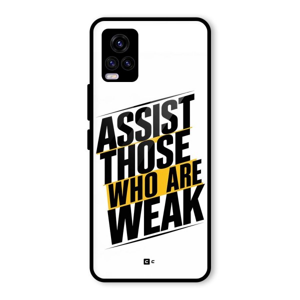 Assist Weak Glass Back Case for Vivo V20 2021