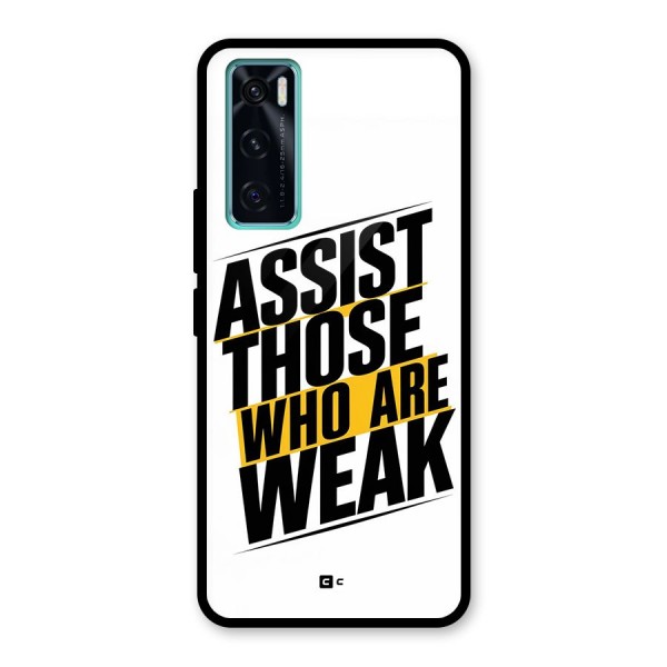 Assist Weak Glass Back Case for Vivo V20 SE