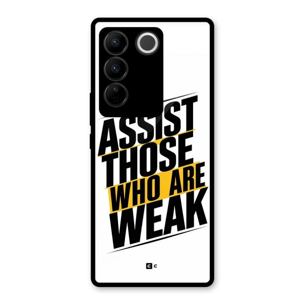 Assist Weak Glass Back Case for Vivo V27 Pro