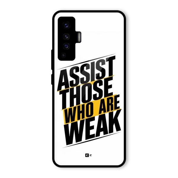 Assist Weak Glass Back Case for Vivo X50